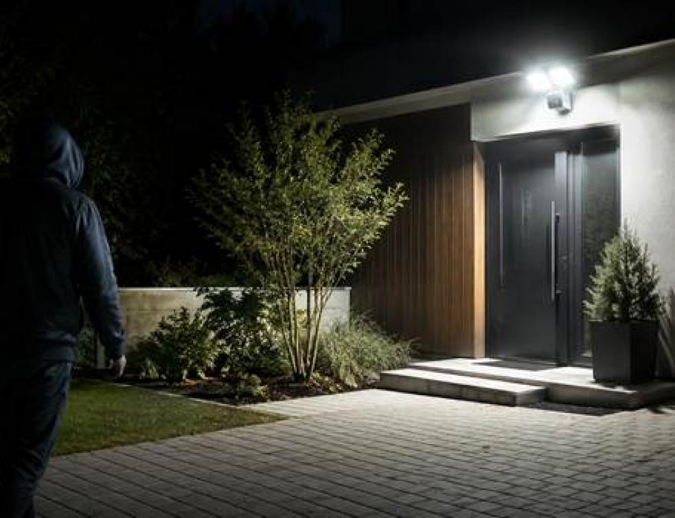 un projecteur LED à détecteur de mouvement