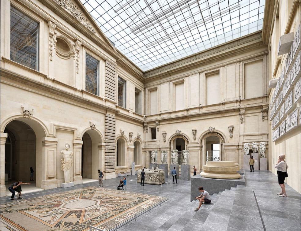Louvre : 800 000 € pour restaurer la cour du Sphinx. © WHY-BGC