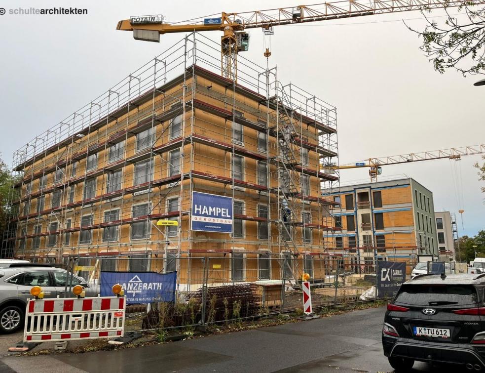 Construction éclair de 84 logements locatifs en préfabrication à Cologne